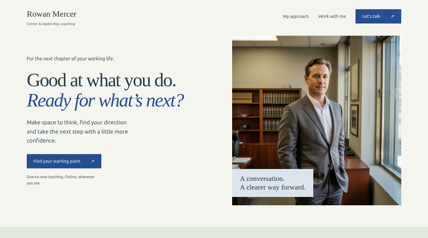 Rowan Mercer website homepage