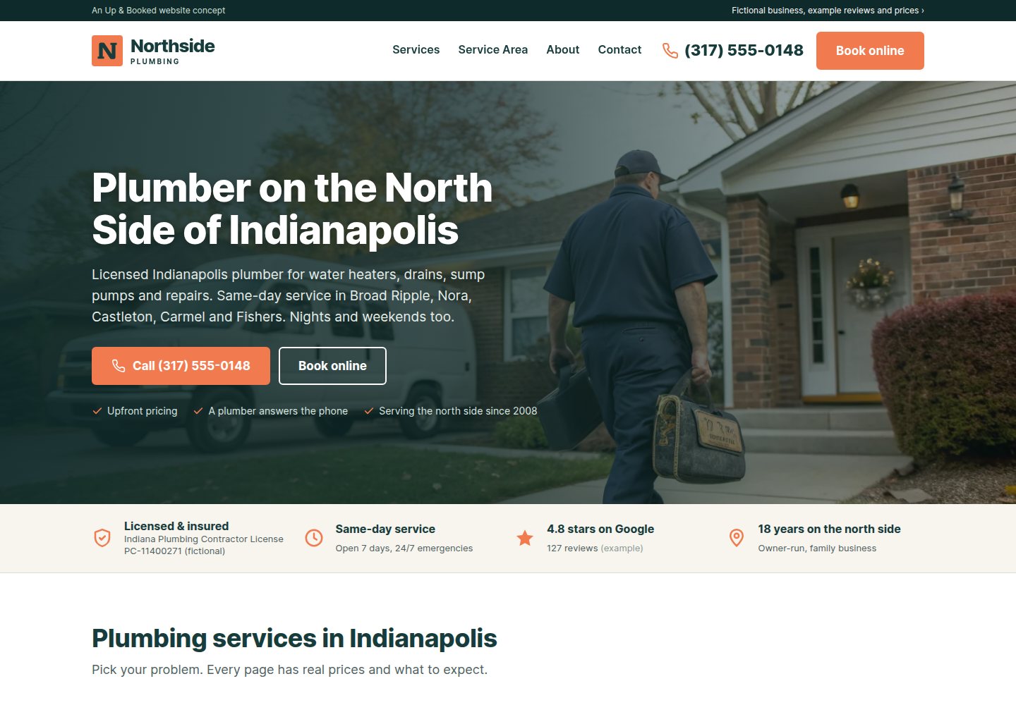 Northside Plumbing homepage