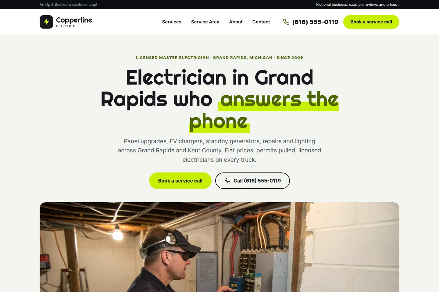 Copperline Electric homepage