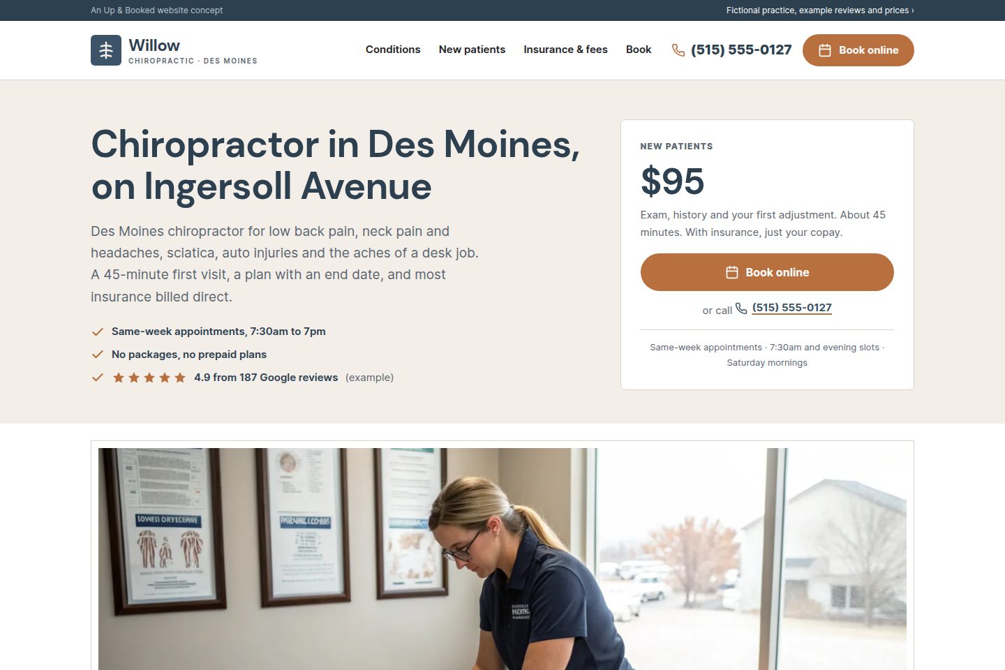 Willow Chiropractic homepage